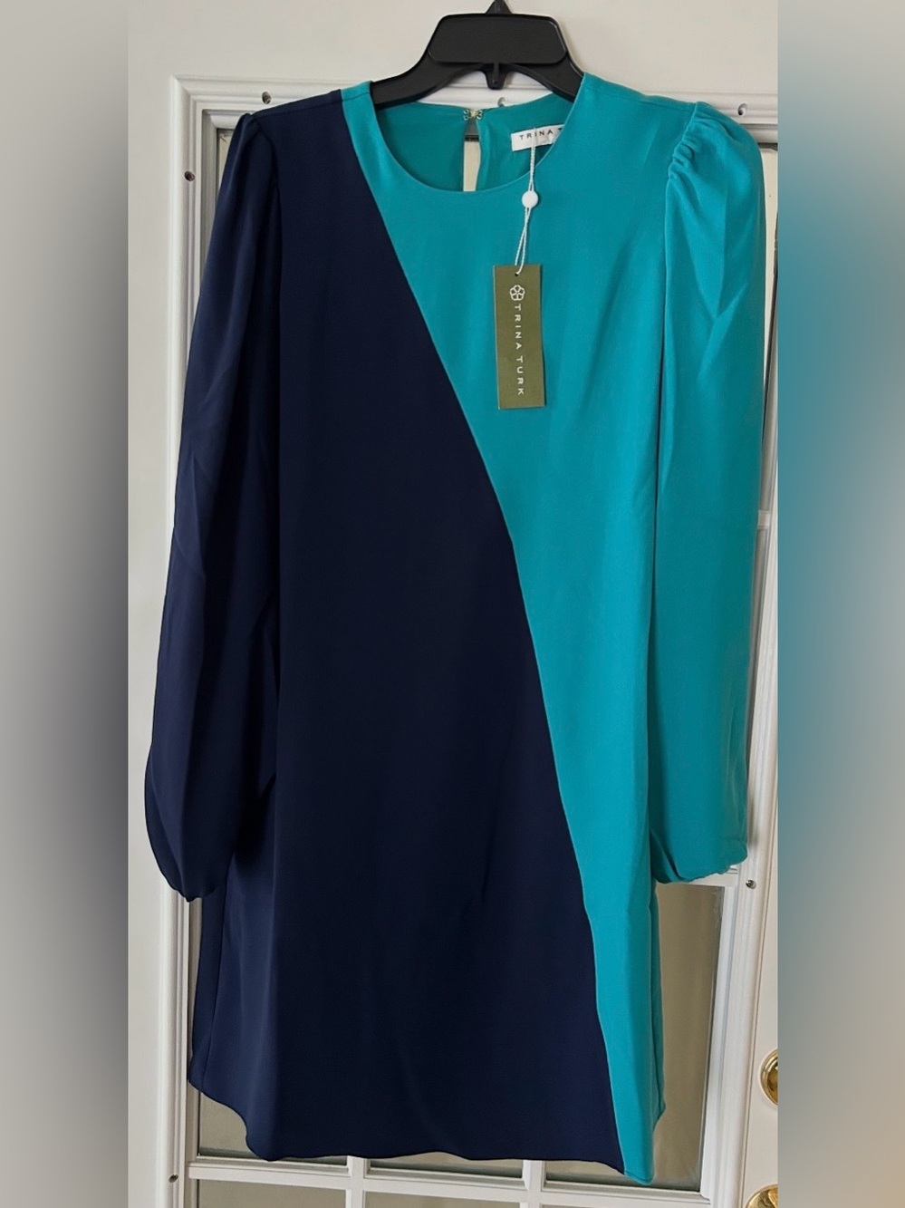 Trina Turk
Women Blue Echo
Colorblock Blouson-...
